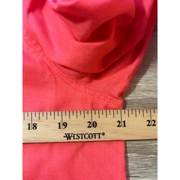 GAP Womens Linen Blend Easy Shirt Medium Coral - Picture 6 of 10